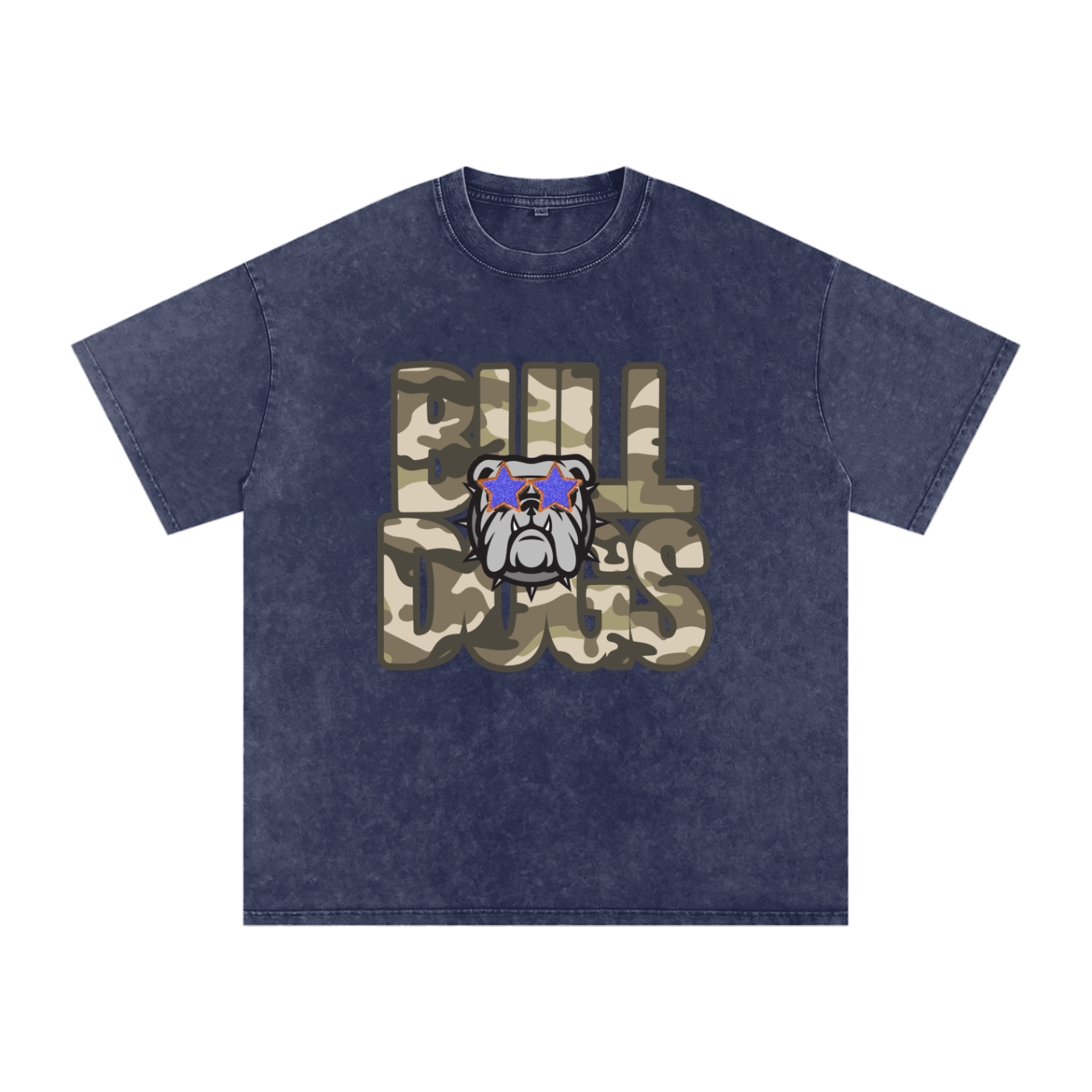 Bulldogs star Snow Washed Oversized Cotton T-Shirt