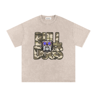 Bulldogs star Snow Washed Oversized Cotton T-Shirt