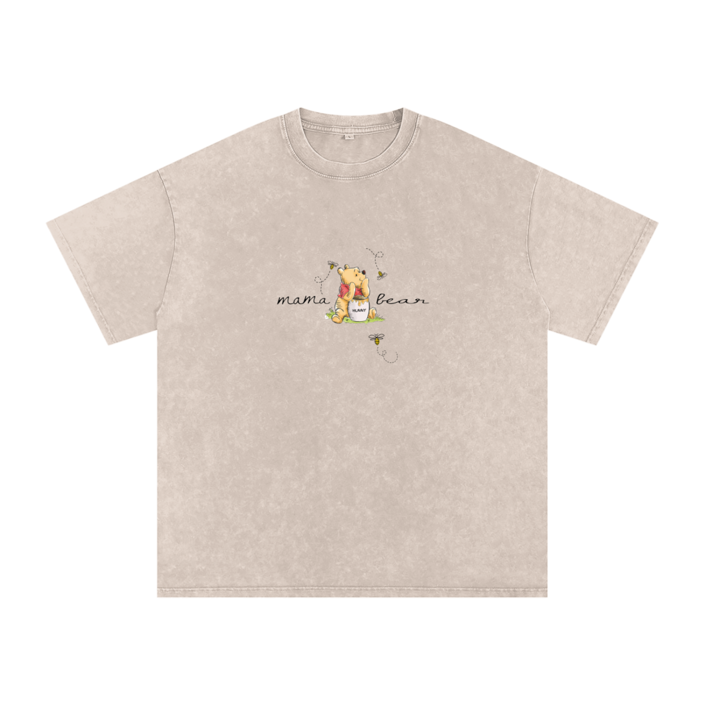 Mama bear Snow Washed Oversized Cotton T-Shirt