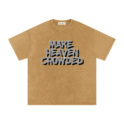 Snow Washed Oversized Cotton T-Shirt