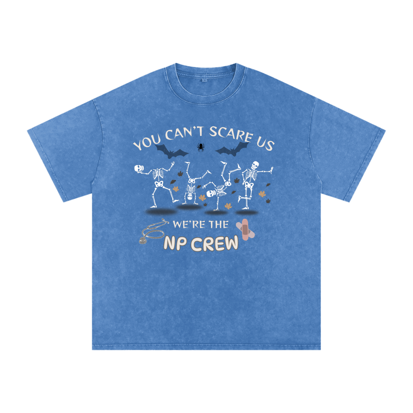 No crew Snow Washed Oversized Cotton T-Shirt