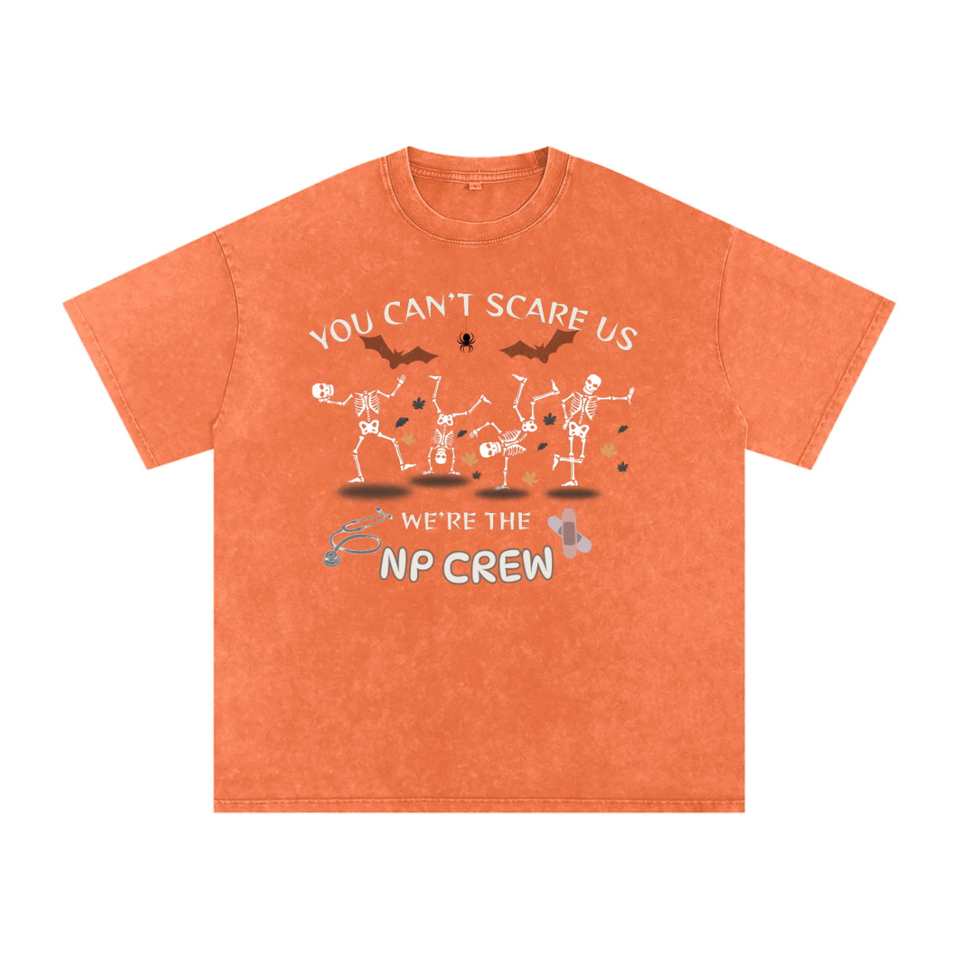 No crew Snow Washed Oversized Cotton T-Shirt