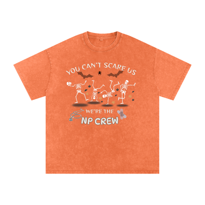 No crew Snow Washed Oversized Cotton T-Shirt