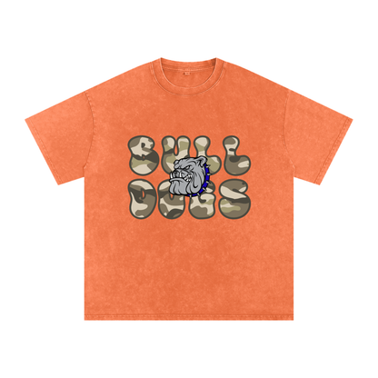 Bulldogs team Snow Washed Oversized Cotton T-Shirt