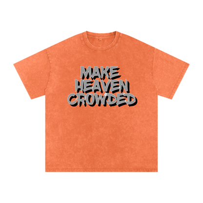 Snow Washed Oversized Cotton T-Shirt