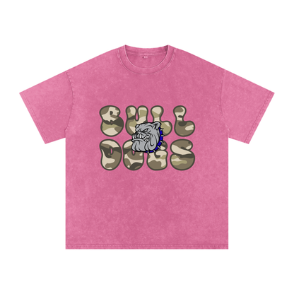 Bulldogs team Snow Washed Oversized Cotton T-Shirt