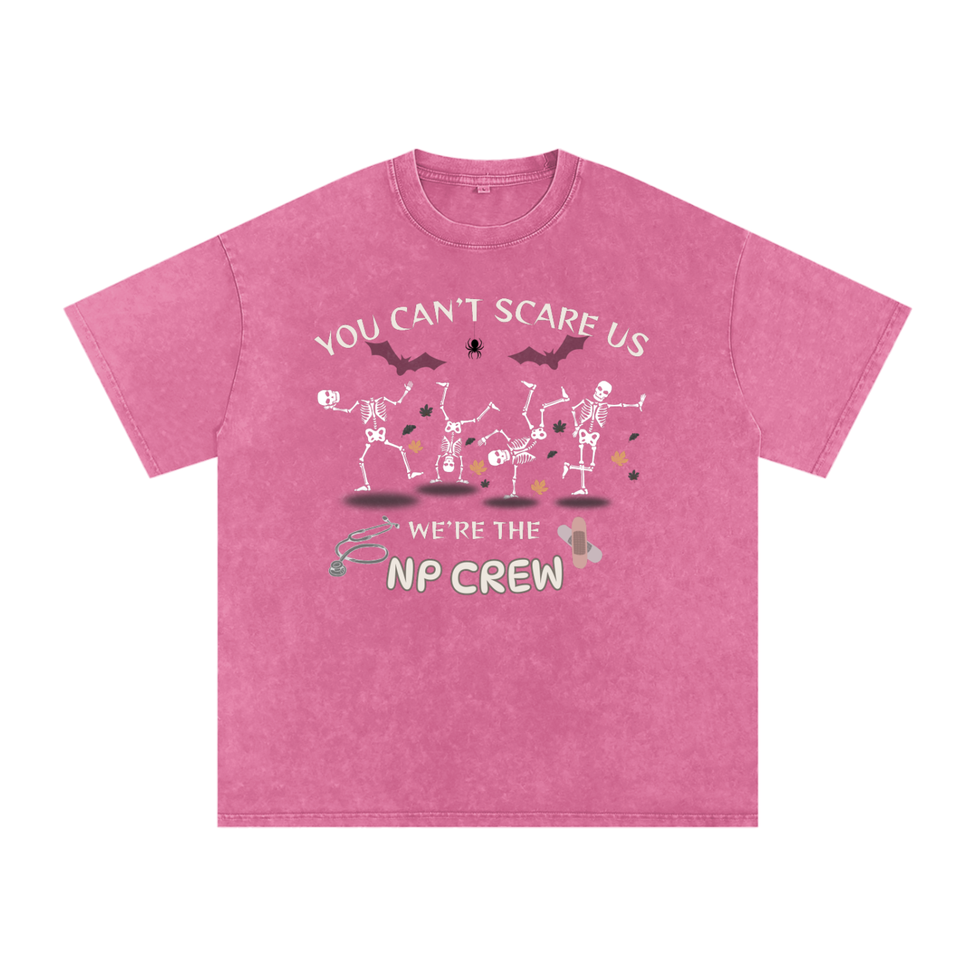 No crew Snow Washed Oversized Cotton T-Shirt