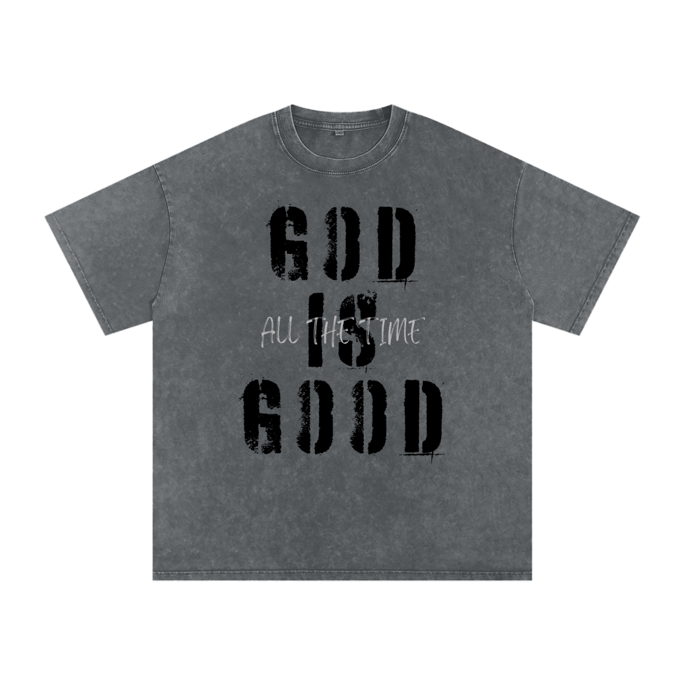 Snow Washed Oversized Cotton T-Shirt