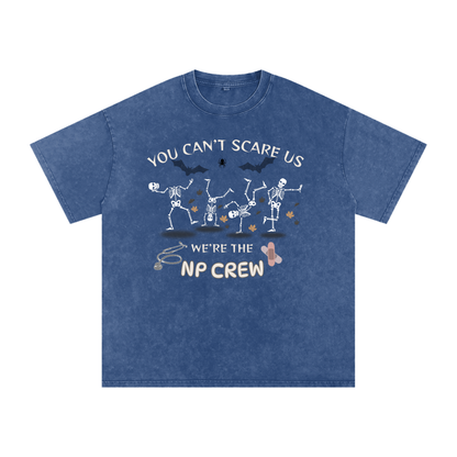 No crew Snow Washed Oversized Cotton T-Shirt