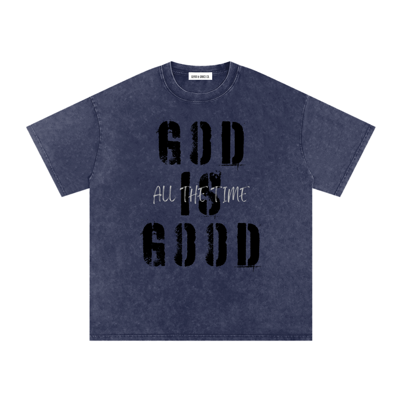 Snow Washed Oversized Cotton T-Shirt