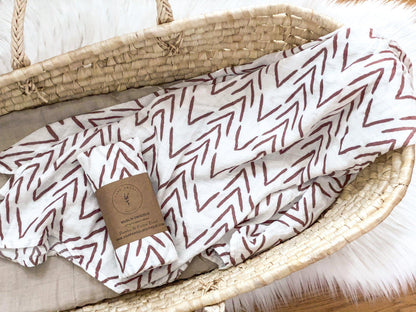 Muslin Swaddle Blanket - Brown Arrow