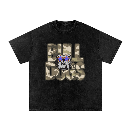 Bulldogs star Snow Washed Oversized Cotton T-Shirt