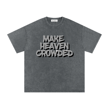Snow Washed Oversized Cotton T-Shirt