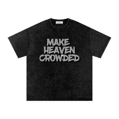 Snow Washed Oversized Cotton T-Shirt