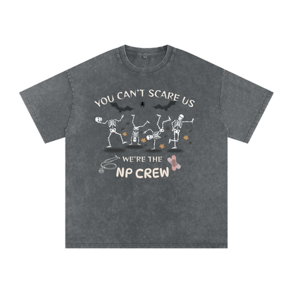 No crew Snow Washed Oversized Cotton T-Shirt