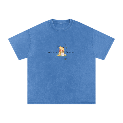 Mama bear Snow Washed Oversized Cotton T-Shirt