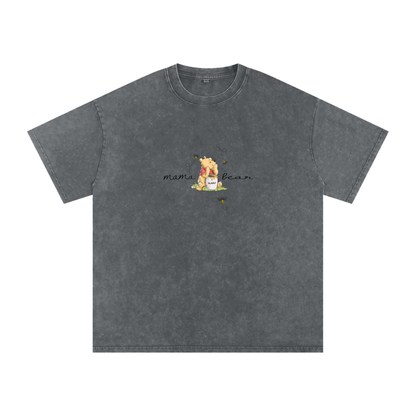 Mama bear Snow Washed Oversized Cotton T-Shirt