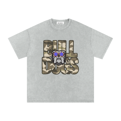 Bulldogs star Snow Washed Oversized Cotton T-Shirt