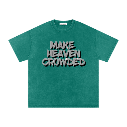 Snow Washed Oversized Cotton T-Shirt