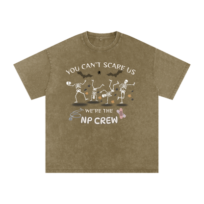 No crew Snow Washed Oversized Cotton T-Shirt