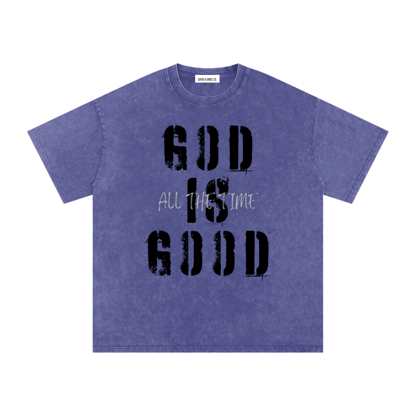Snow Washed Oversized Cotton T-Shirt