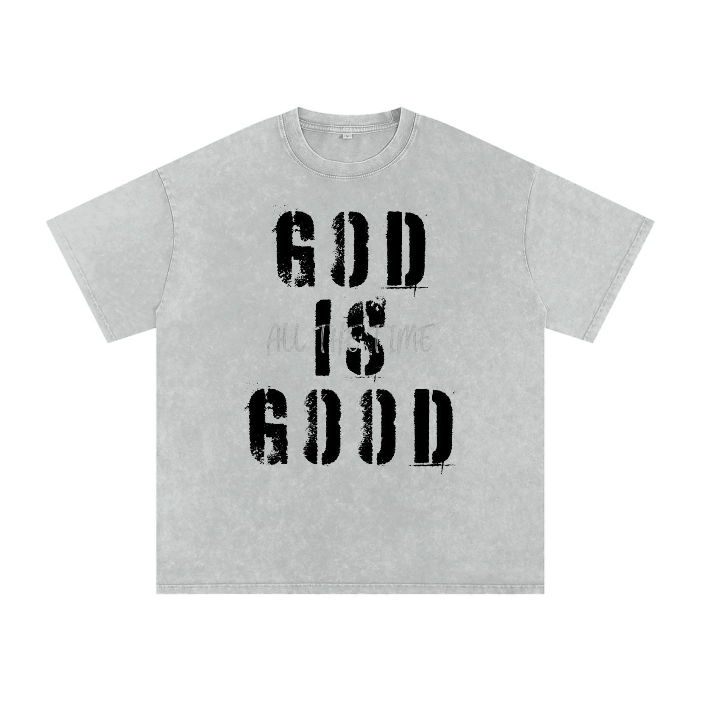 Snow Washed Oversized Cotton T-Shirt