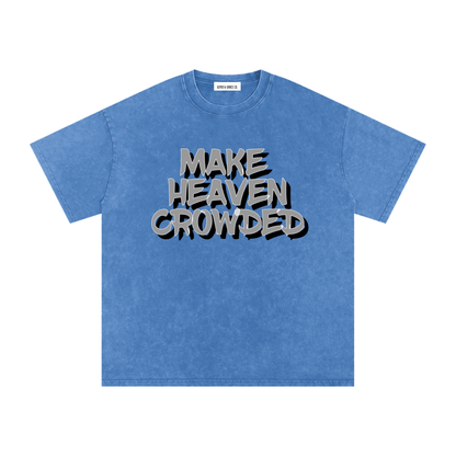 Snow Washed Oversized Cotton T-Shirt