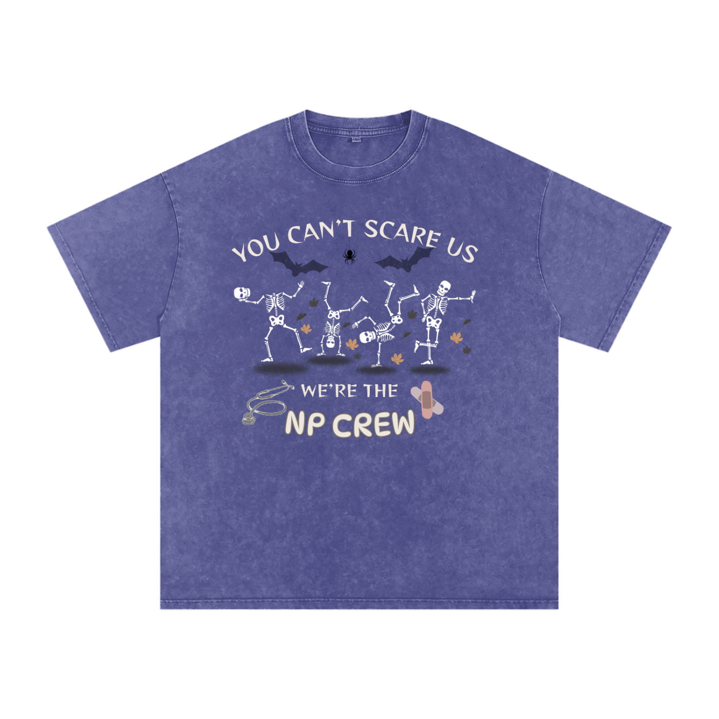 No crew Snow Washed Oversized Cotton T-Shirt