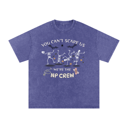 No crew Snow Washed Oversized Cotton T-Shirt