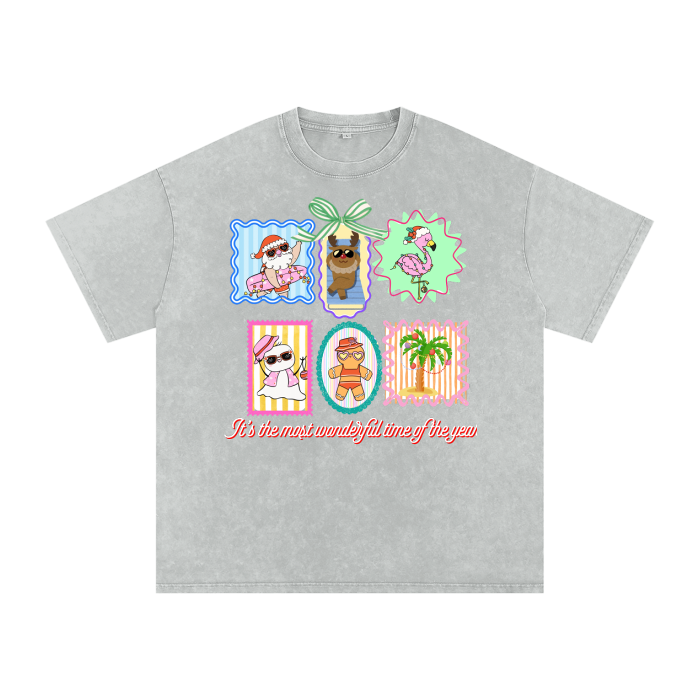 Snow Washed Oversized Cotton T-Shirt
