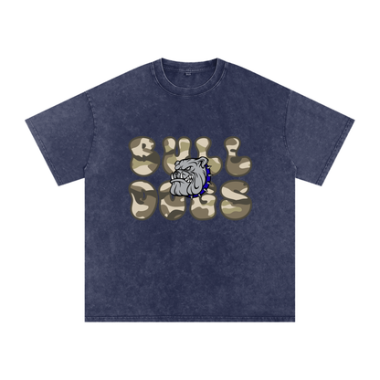 Bulldogs team Snow Washed Oversized Cotton T-Shirt