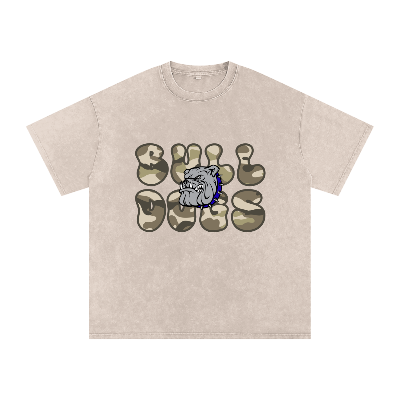 Bulldogs team Snow Washed Oversized Cotton T-Shirt