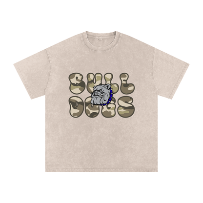 Bulldogs team Snow Washed Oversized Cotton T-Shirt