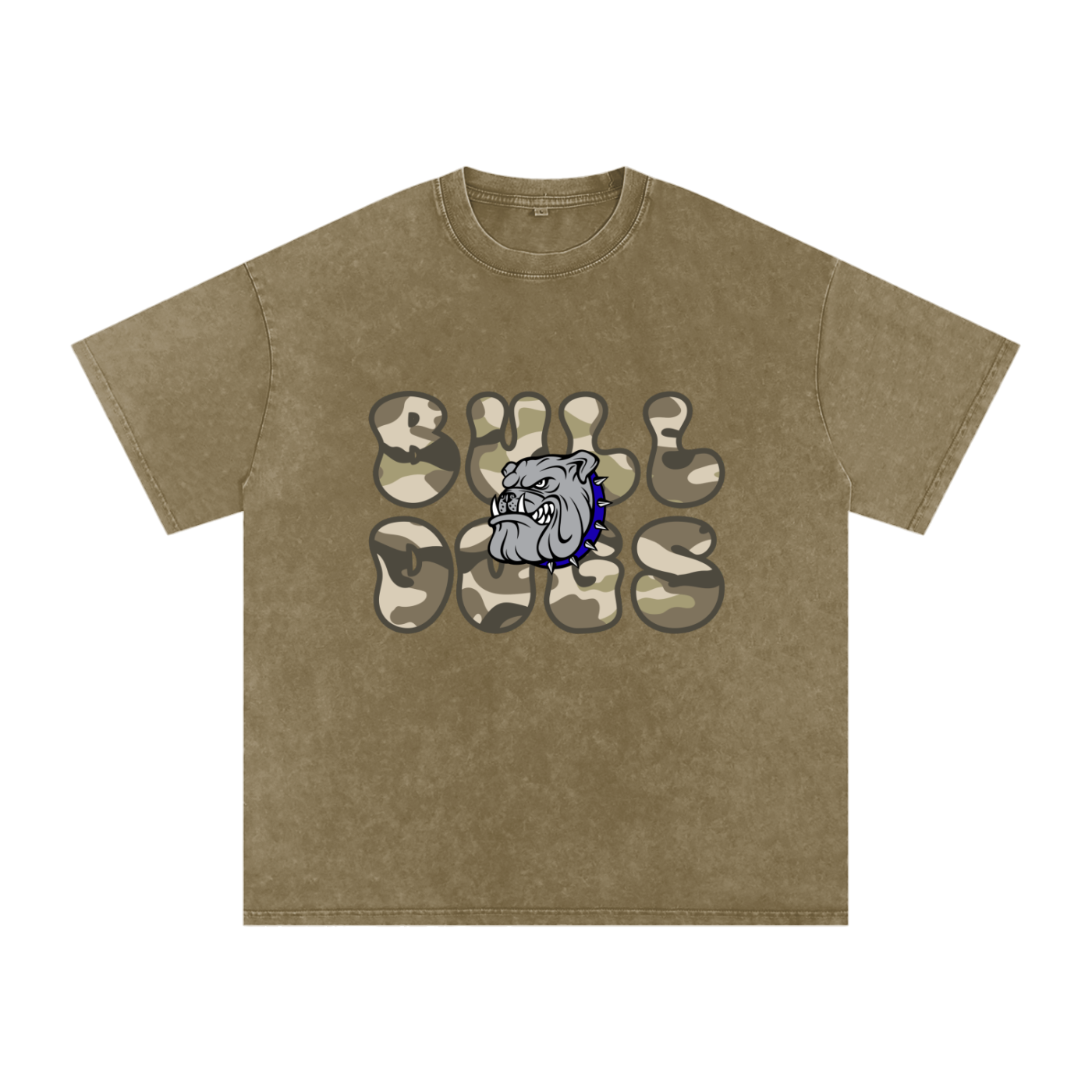 Bulldogs team Snow Washed Oversized Cotton T-Shirt