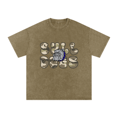 Bulldogs team Snow Washed Oversized Cotton T-Shirt