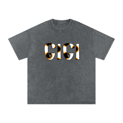 Snow Washed Oversized Cotton T-Shirt