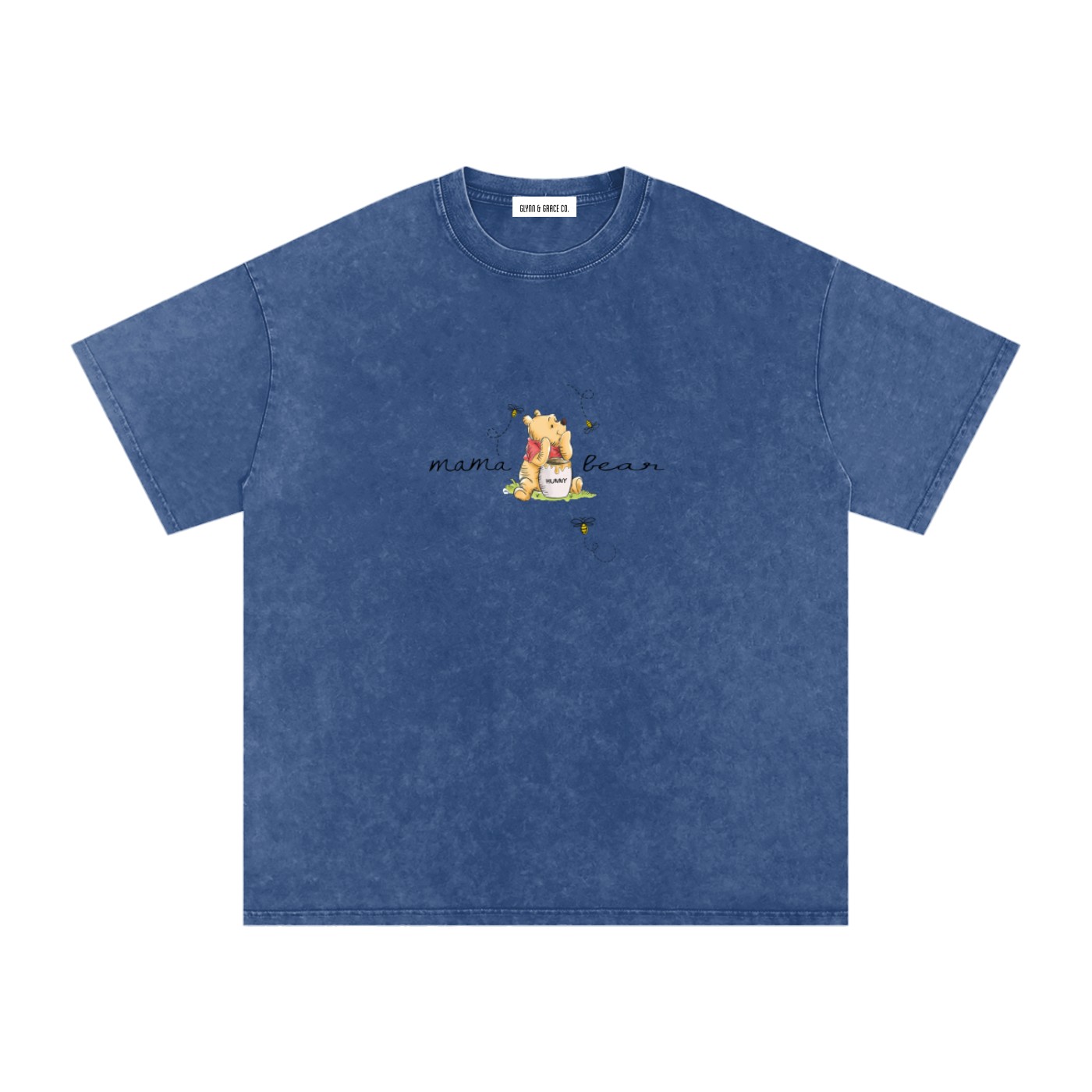 Mama bear Snow Washed Oversized Cotton T-Shirt
