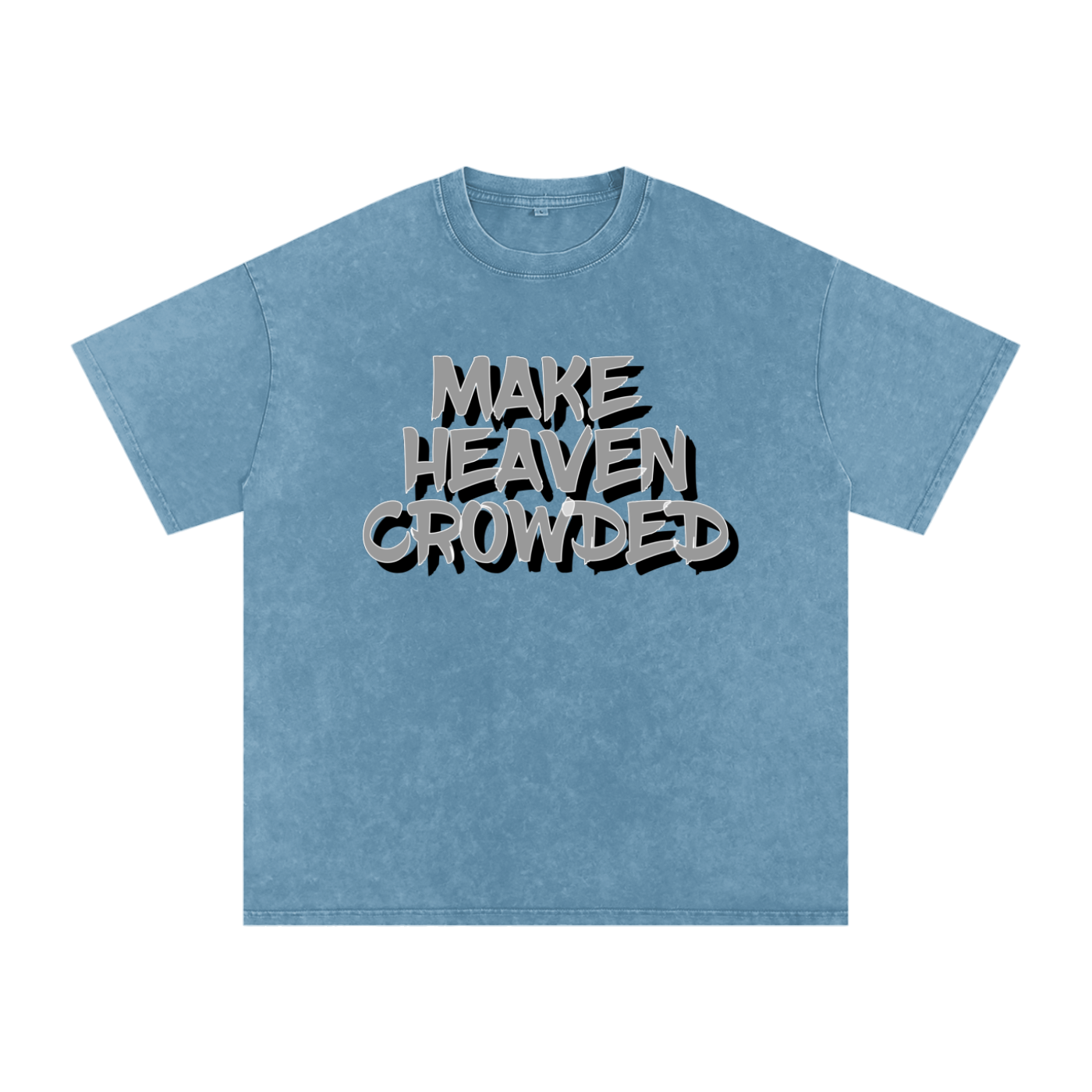 Snow Washed Oversized Cotton T-Shirt