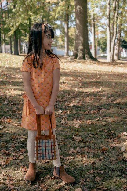 Flower Power Plaid Mod Dress for Baby and Toddler Girls