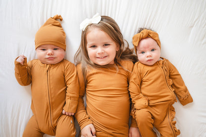 Knot Hat - Caramel Ribbed