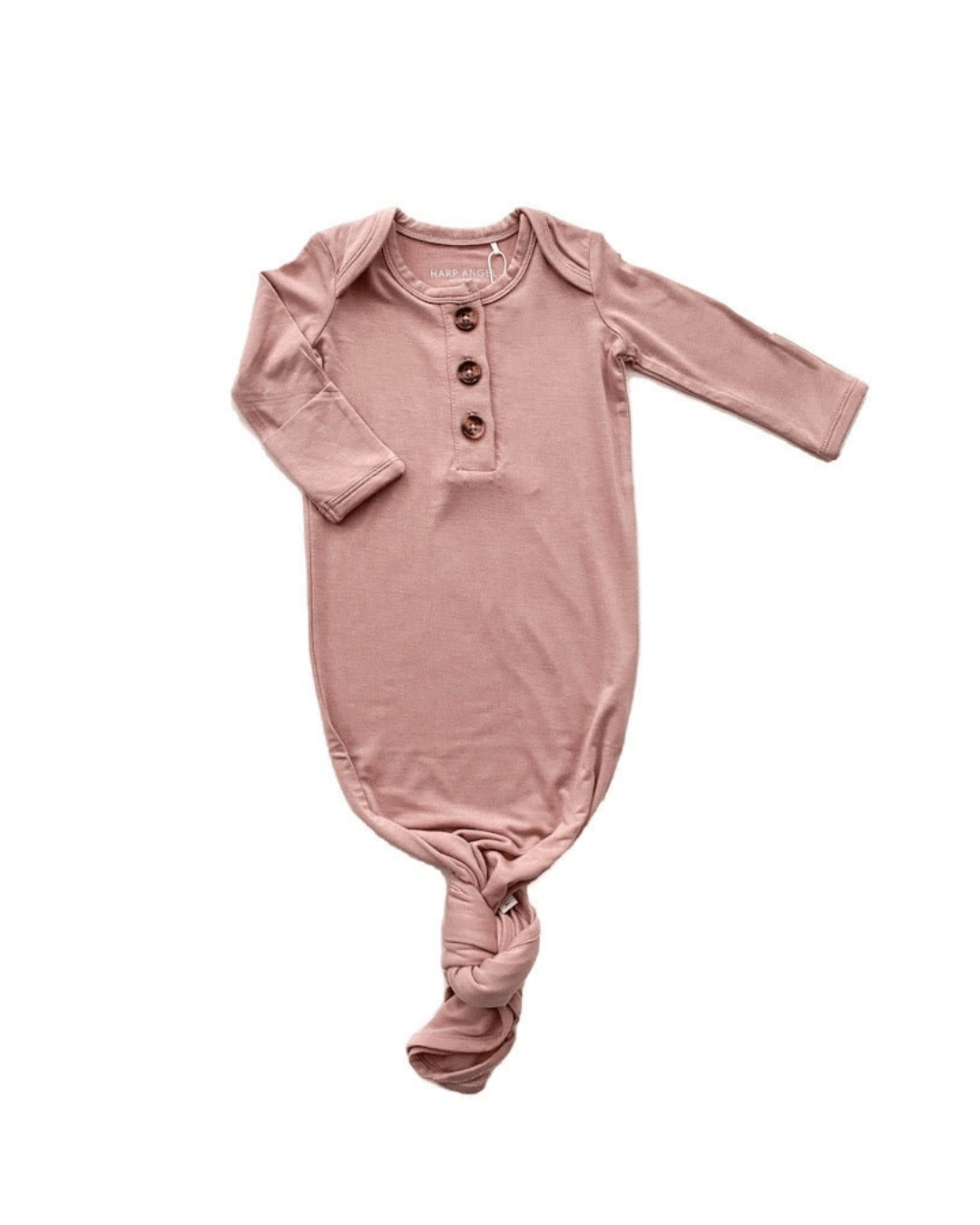 Knotted Baby Gown - Dusty Pink
