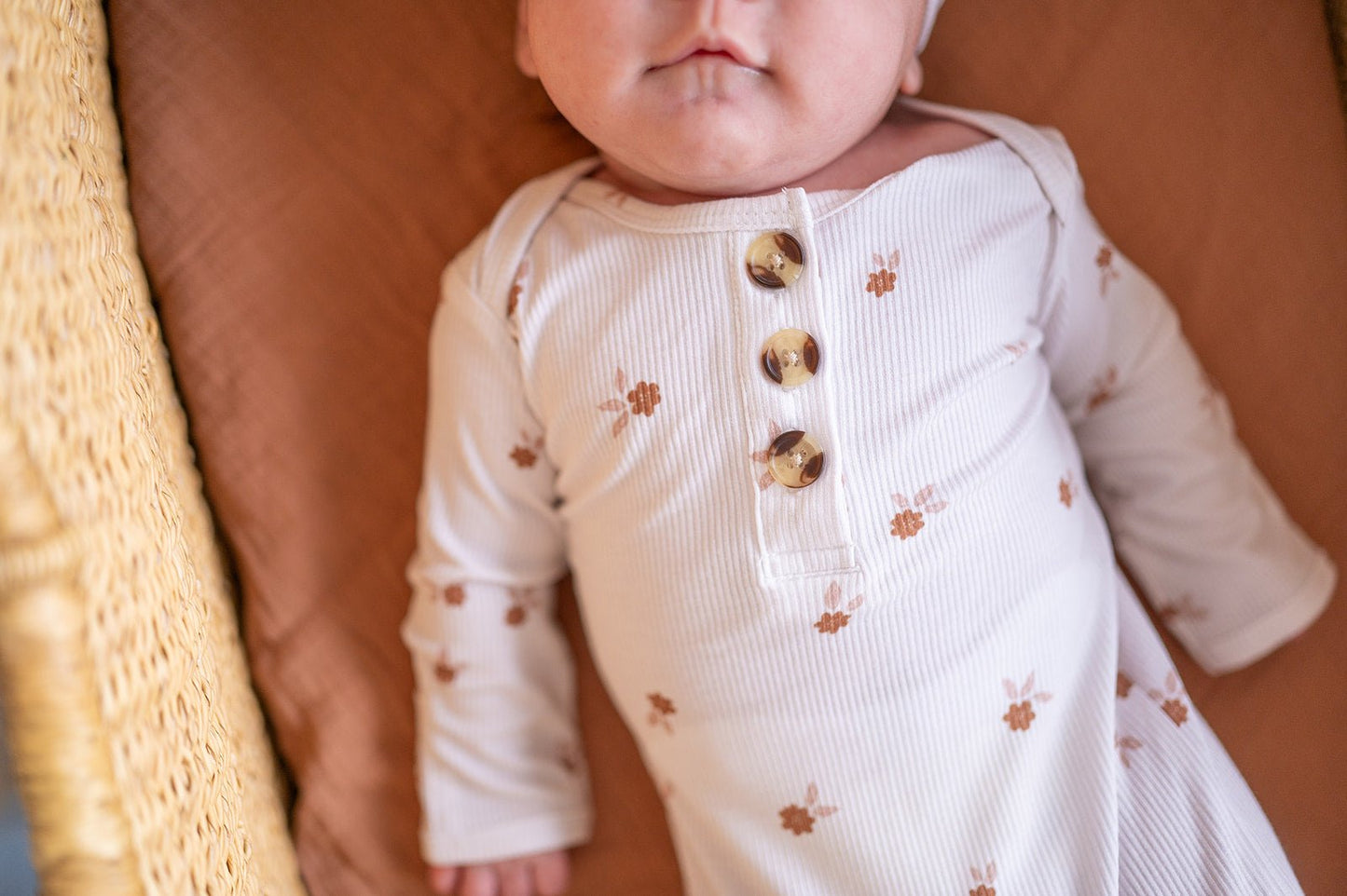 Knotted Baby Gown -  Fleur