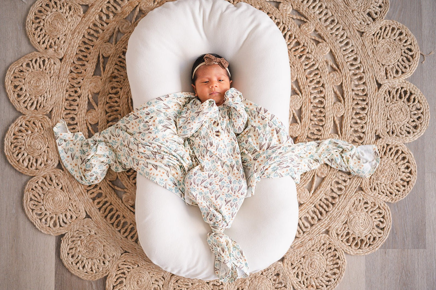 Knotted Baby Gown - La La Floral