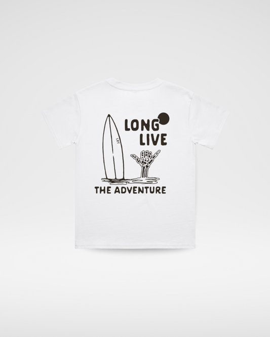 LONG LIVE THE ADVENTURE TEE - WHITE