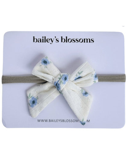 Nylon Bow - Blue Floral
