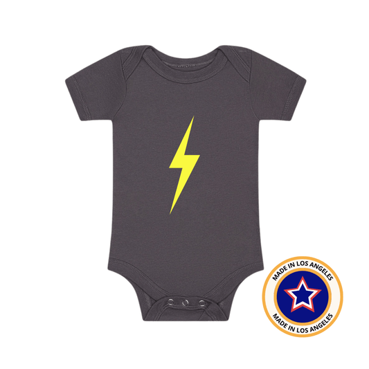 THE SPARK NEON YELLOW ONESIE - GREY