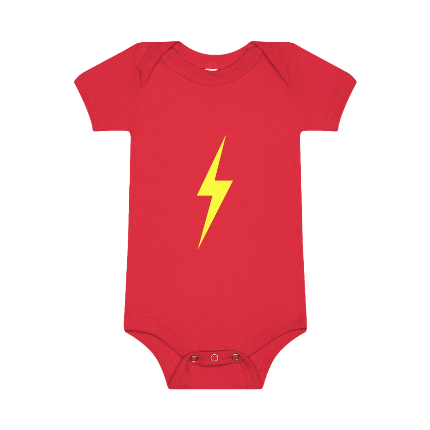 THE SPARK NEON YELLOW ONESIE - RED