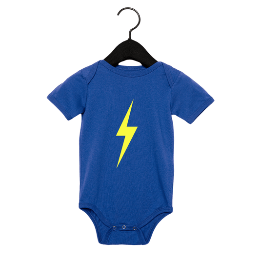 THE SPARK NEON YELLOW ONESIE - ROYAL